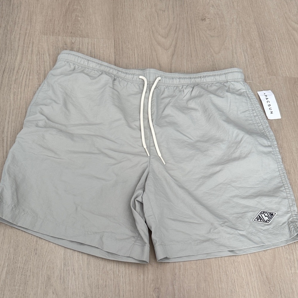 PacSun Gray Mesh Swim Shorts